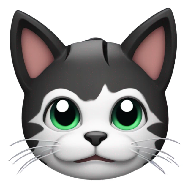 EvilLarry looking freaky same exact emoji but with cat ears and black skin sticker