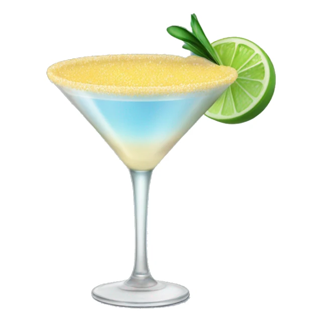 New Year's martini sugar rim sticker