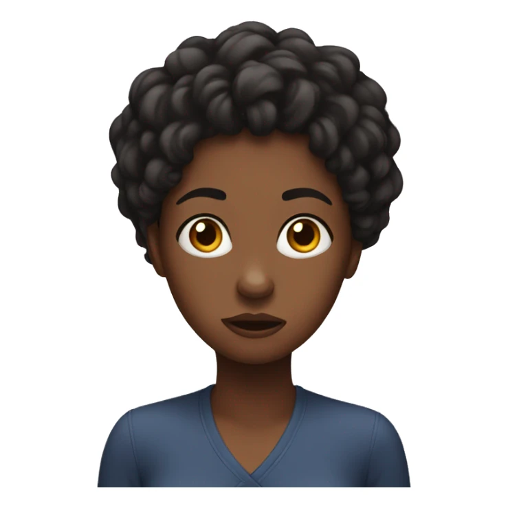 Confused black girl sticker