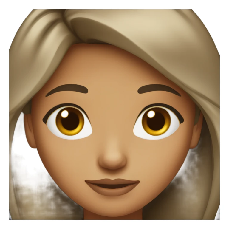 Brunette with olive skin color and brown eyes sticker