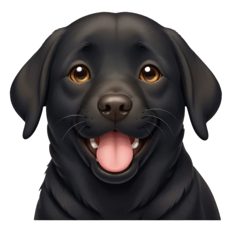 Cinematic Cute Yawning Black Labrador Portrait Emoji, Head tilted slightly with a dramatic, wide-open yawn, showcasing a smooth black Fur with a velvety texture, floppy ears slightly drooping, round brown eyes barely open in drowsy contentment, Simplified yet irresistibly adorable features, highly detailed, glowing with a soft, cozy glow, high shine, relaxed yet expressive, stylized with a touch of whimsy, bright and endearing, soft glowing outline, capturing the essence of a sleepy yet affectionate companion, so drowsy it feels like it could stretch out of the screen and curl up for a nap! sticker