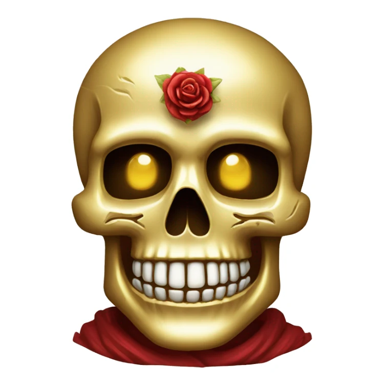 Calavera de oro que bota sangre de los ojos sticker