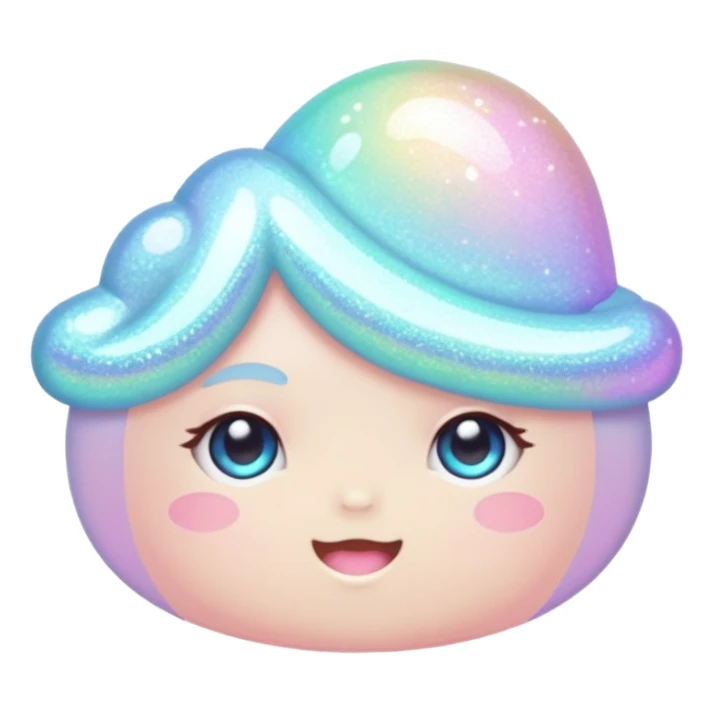 pastel whitish light pale glittery iridescent shiny aesthetic cute kawaii decorative  sticker