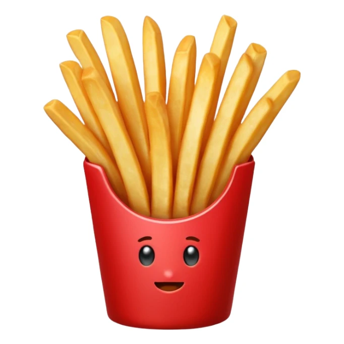 Red French fries emoji sticker