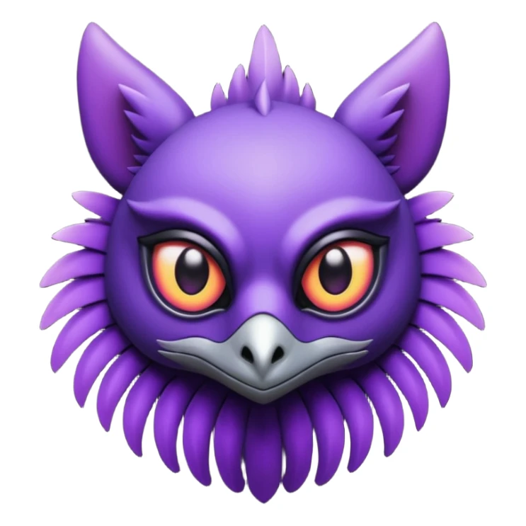 black gothic Trico-hybrid-creature dark purple sticker