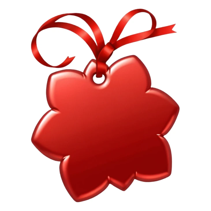 glitter red tag sticker