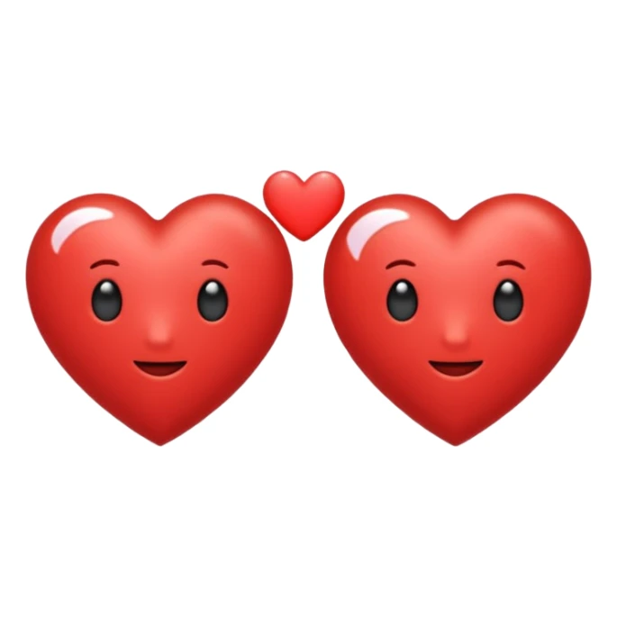 zwei hände in herzform aus denen unterschiedlich große herzen schweben sticker