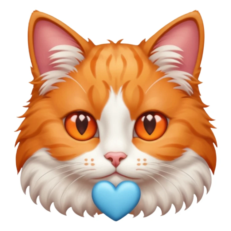 a cat in love with hearts in eyes  sticker