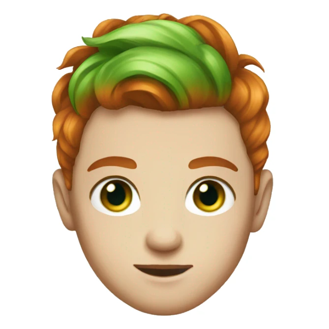 Scarlet hair green eyes  sticker