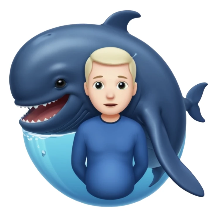 man inside the belly of a whale sticker