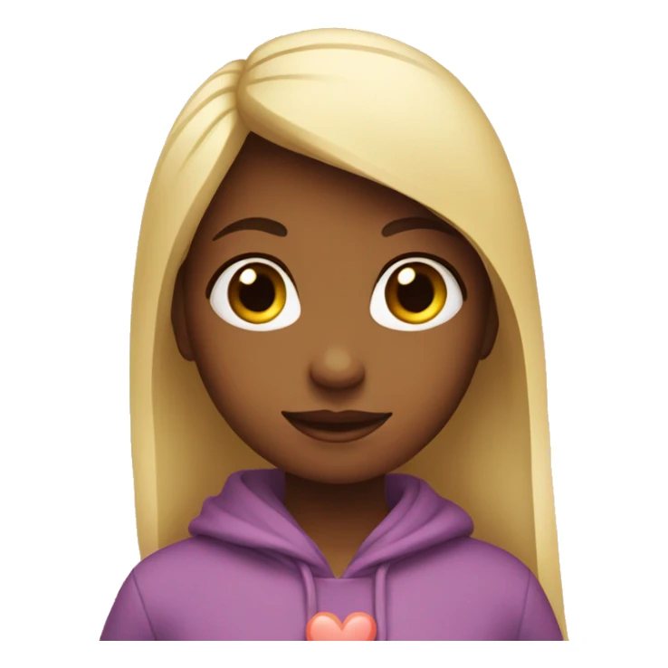 Girl with heart sticker