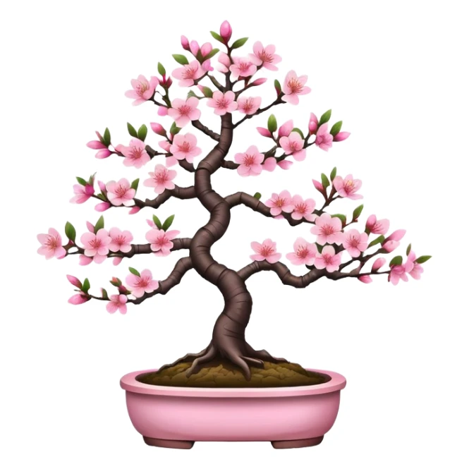 Cute small baby Sakura cherry blossom Bonsai tree  sticker