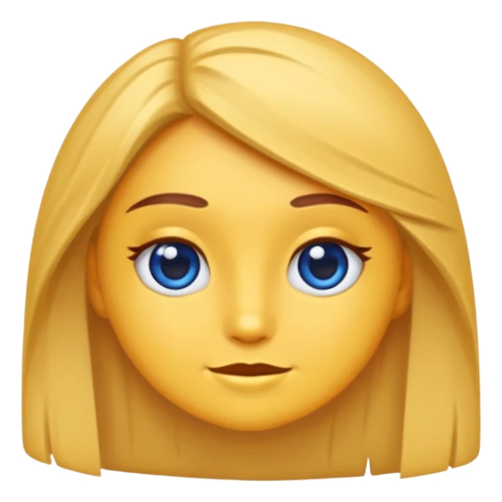 Un emoji myrtille féminin avec des cils  sticker