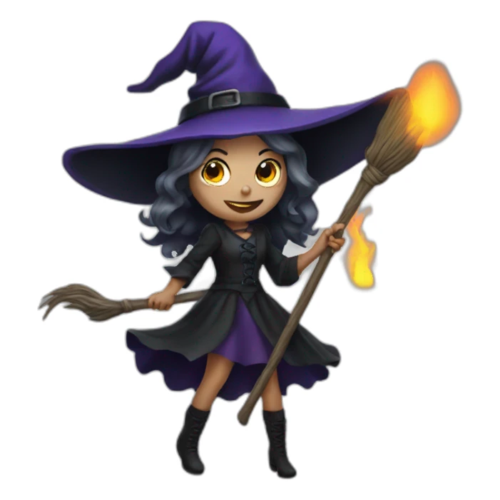 horror witch sticker