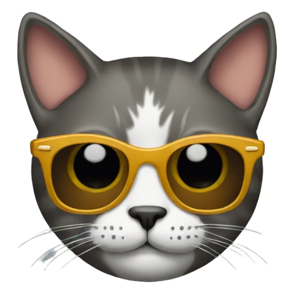 Cat with sunglasses sticker