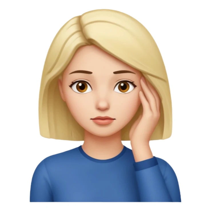 decision gesture women hand on head sticker