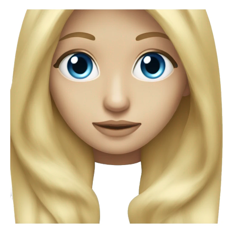 Long hair blondy with blue eyes sticker
