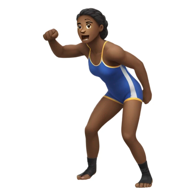 Woman wrestling  sticker