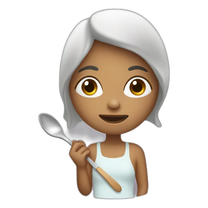 Woman with spoon sticker