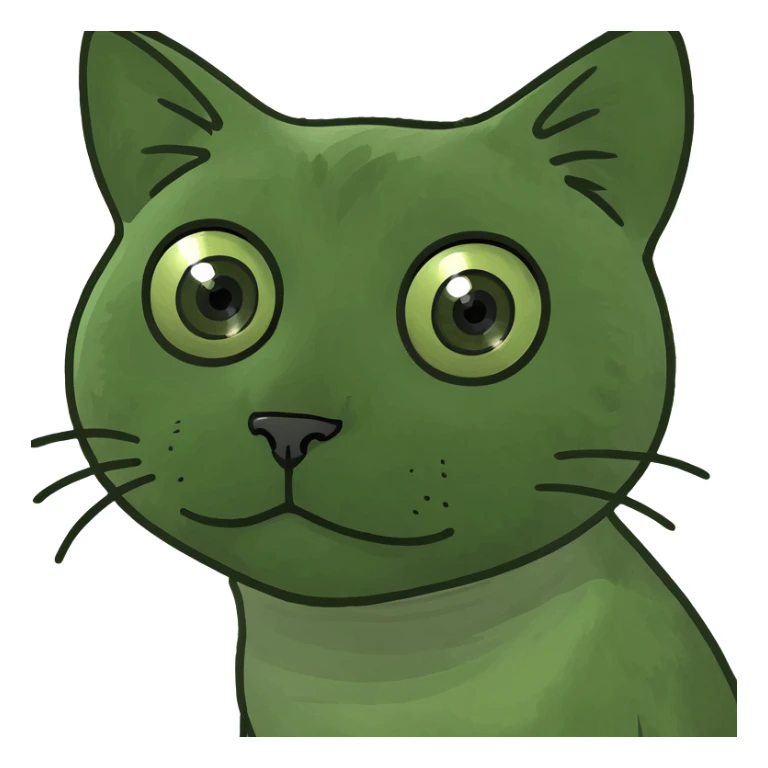Pussy cat shrek big eyes sticker