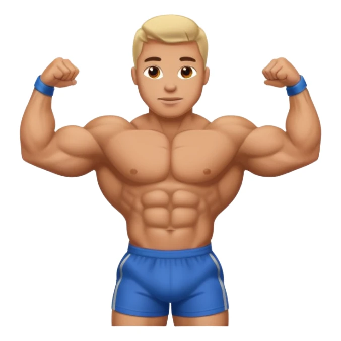 body builder man sticker