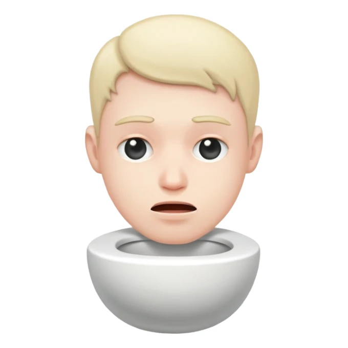 Head in a toilet sticker