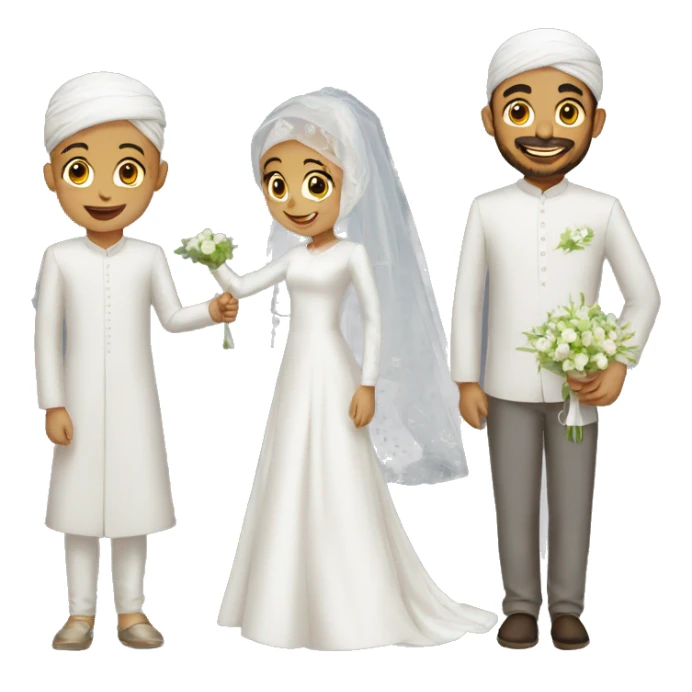 muslim wedding of poor girl sticker