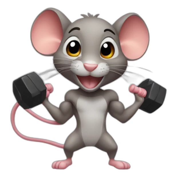 Gym mouse flexing sticker