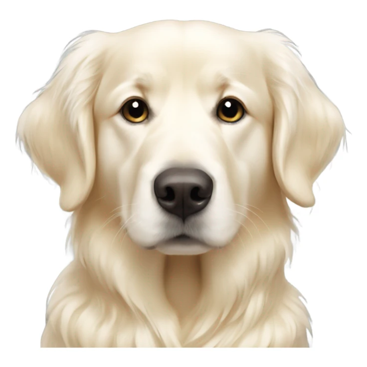 English creme golden retriever with stars around it sticker