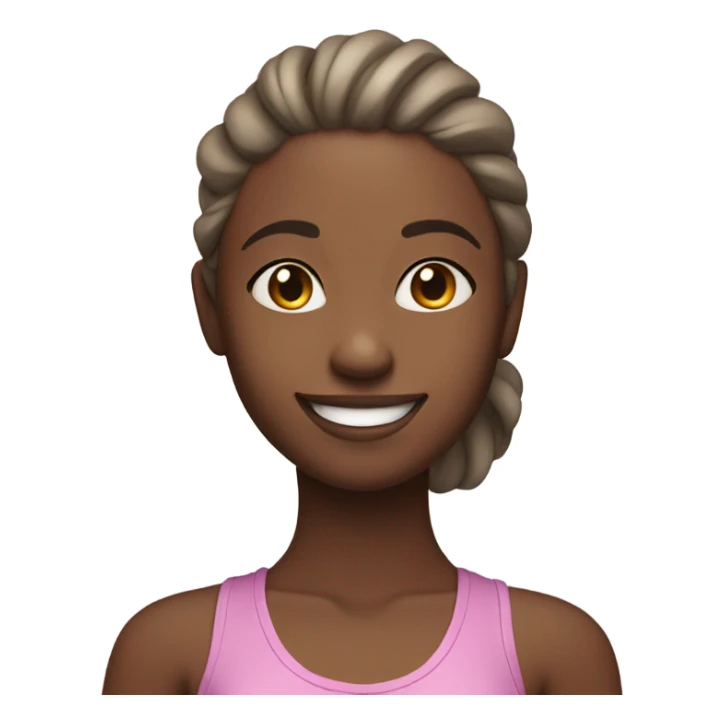 smiling girl in yoga outfit sticker