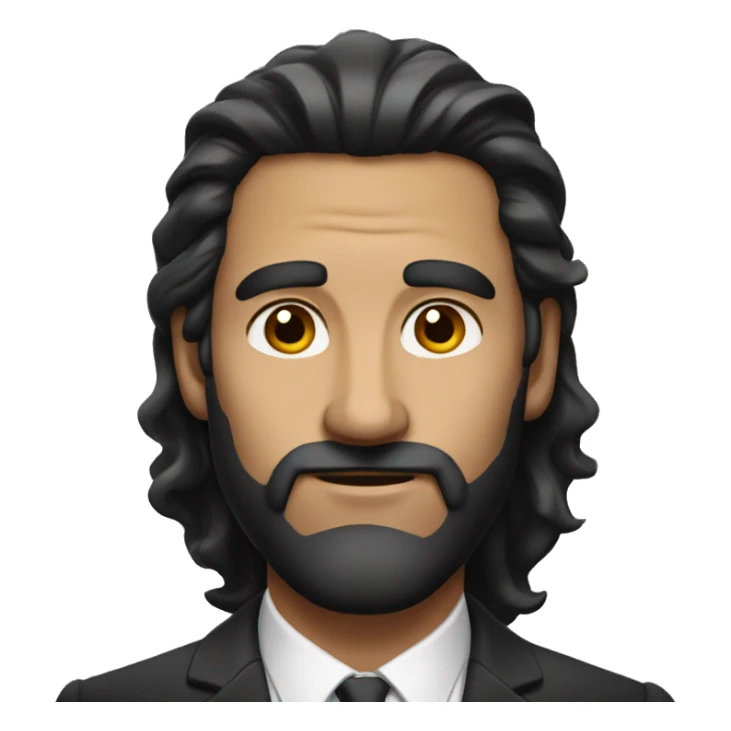 rich man dark hair sticker