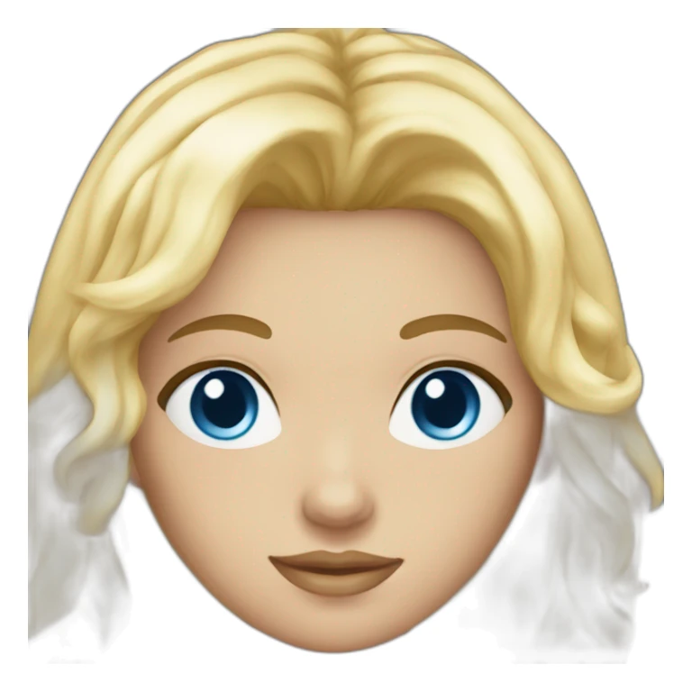 Blonde girl in bikini blue eyes sticker