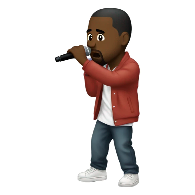 Kanye west rapping on stage sticker