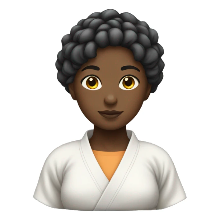 Black girl with judo kimono sticker