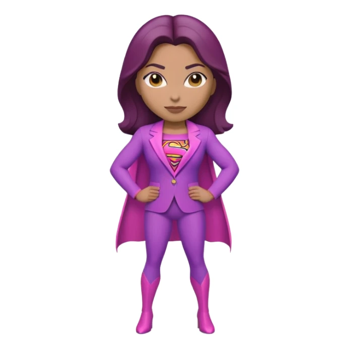 superwoman figure in pink and violet sticker