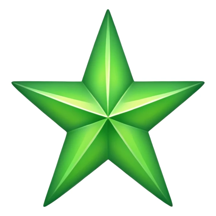 The green star of morocco flag sticker