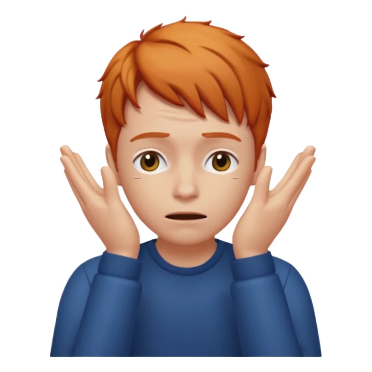 Ginger hair face palm emoji sticker