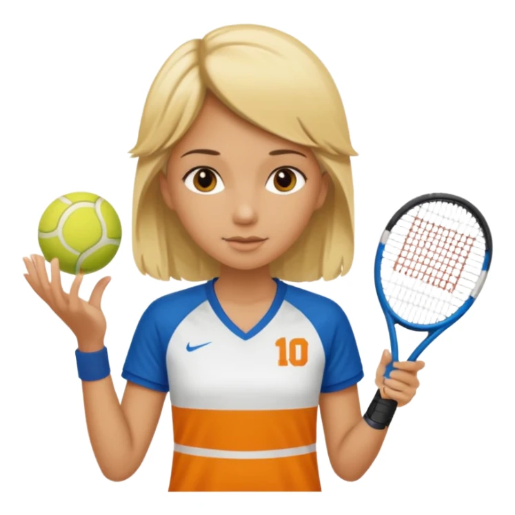 tennis girl jersey sticker