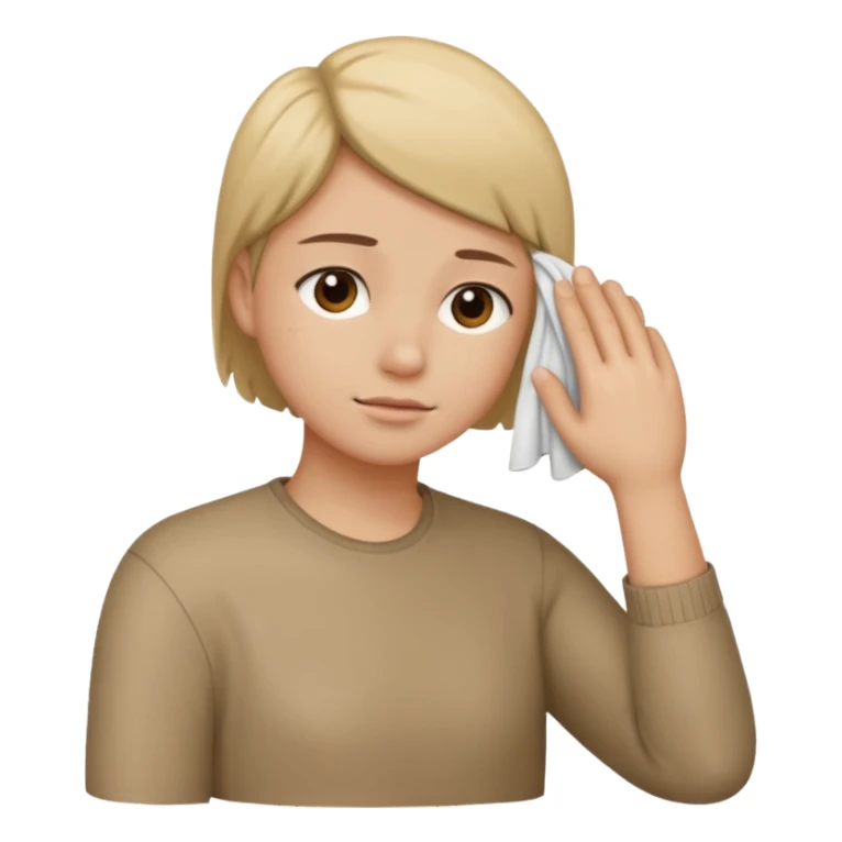Emoji of a guy wiping off his shoulder with his hand sticker