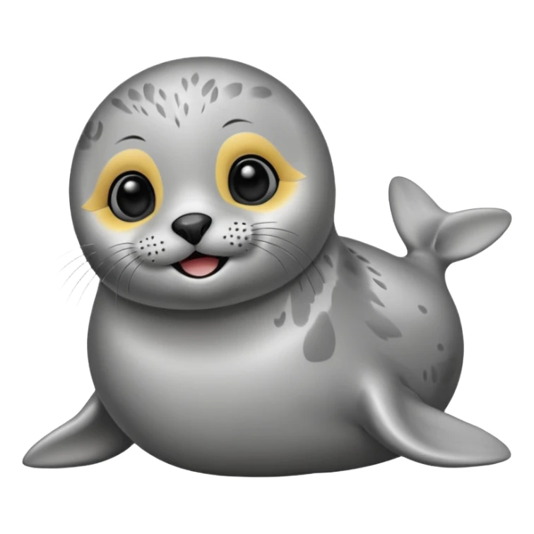 Cute smiling baby seal sticker