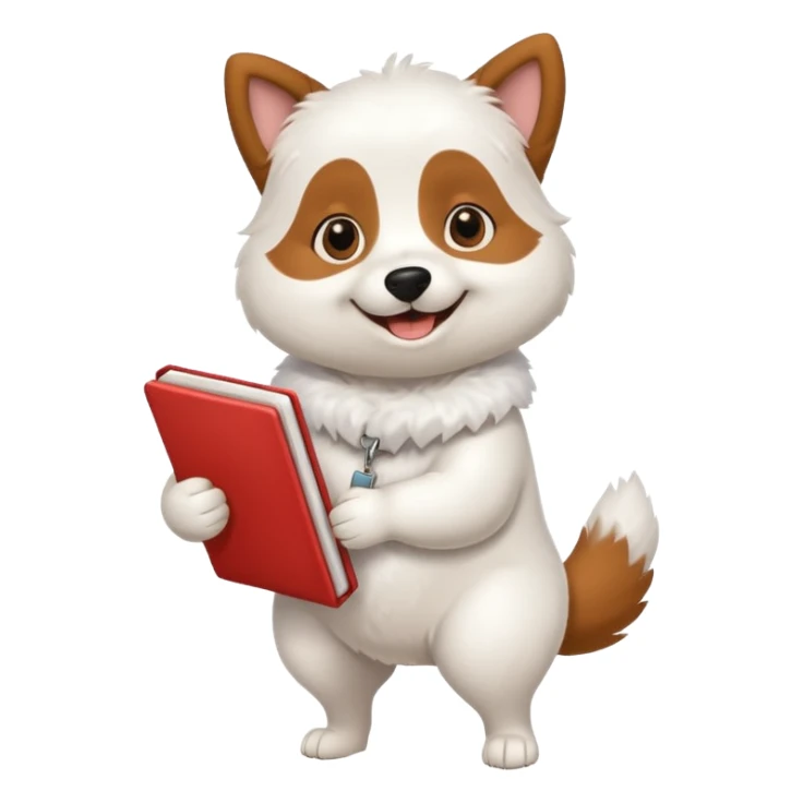funny dog with full body with diary

 sticker