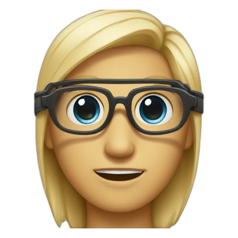 eyes emojie but with safety glasses sticker