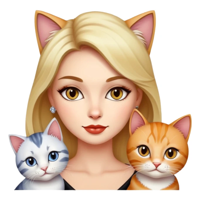 Woman glamour cats beauty  sticker