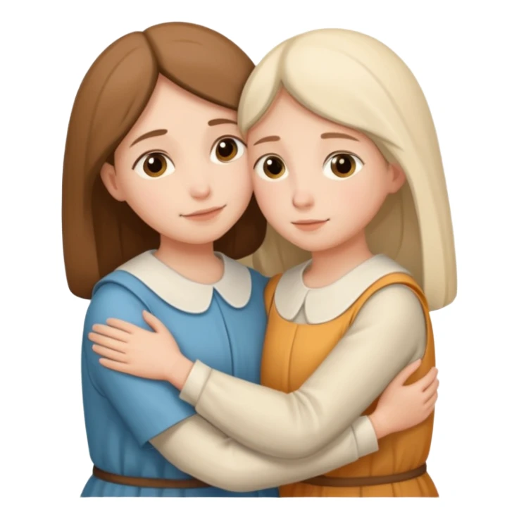 Hugging one carmelitan sister and one Non carmelitan sister sticker