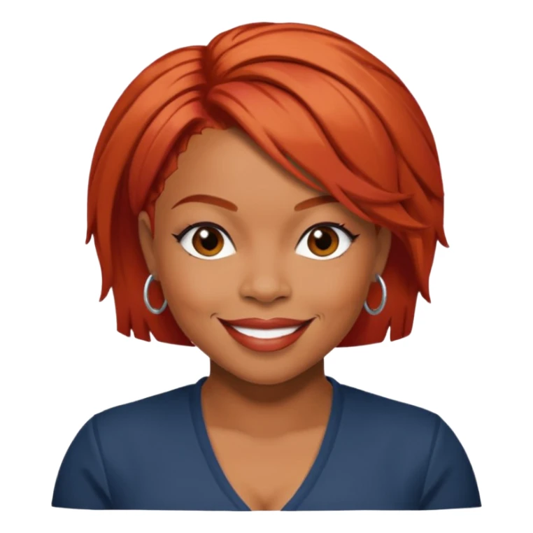 Tionne T-Boz Watkins with short red hair sticker