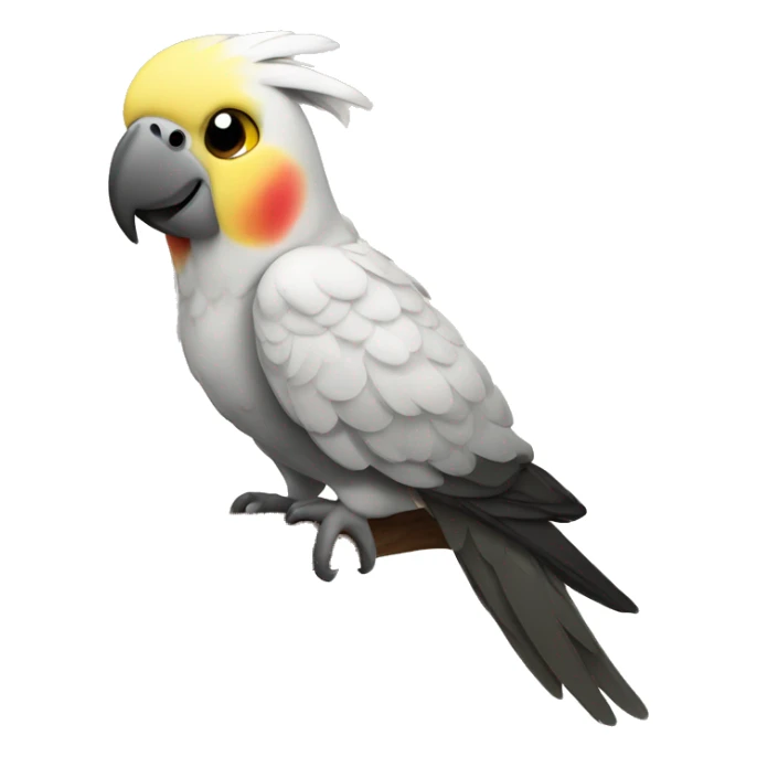 A cockatiel parrot on a tree branch sticker