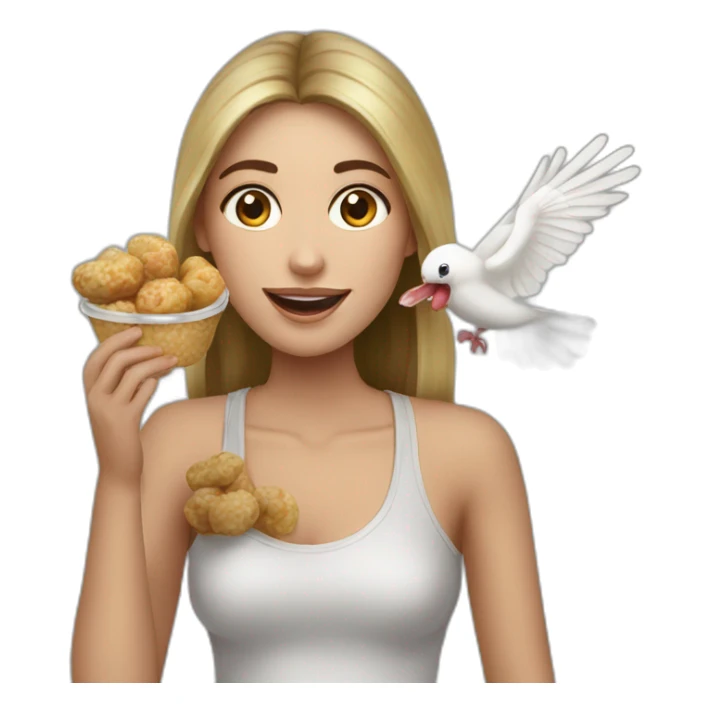 Man with this colombe ans girl eat mussuls sticker