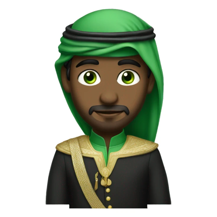 Prince of Dubai with green eyes sticker