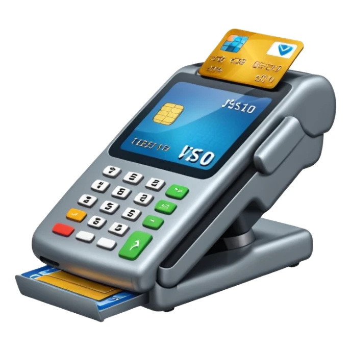 credit card at a point of sale sticker