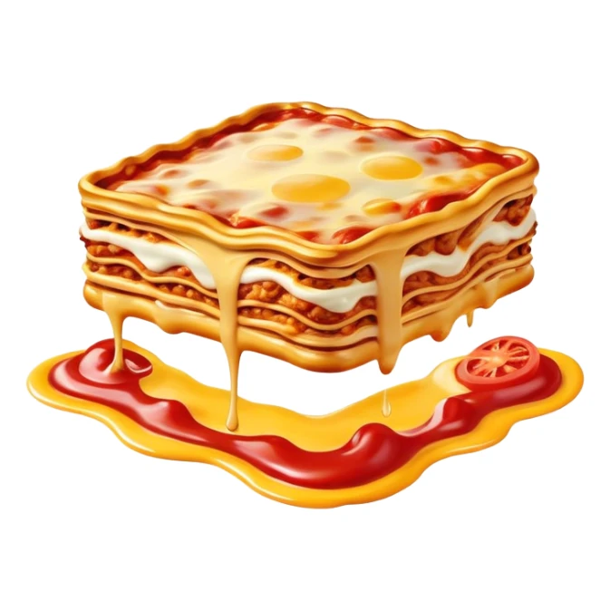 surreal salvadore dali style flying melting spam lasagna landscape sticker